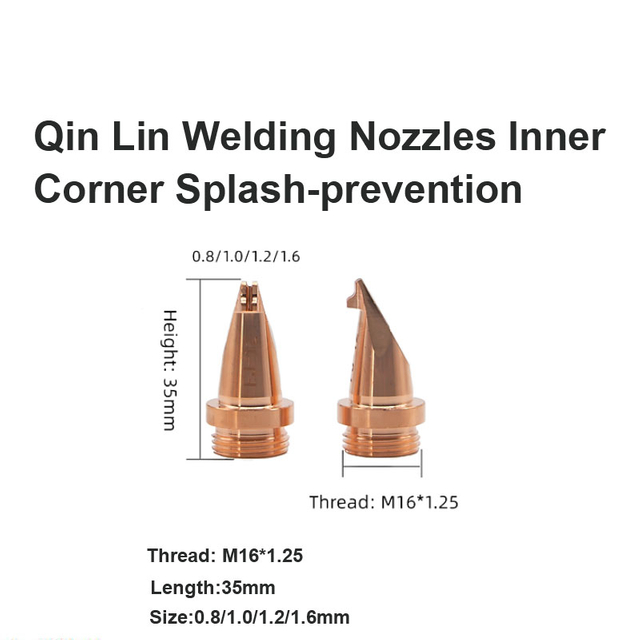 Сварочные сопла Qin Lin, внутренний угол, защита от брызг
