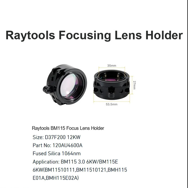 Raytools BM115 Держатель фокусирующей линзы D37 F200 12 кВт