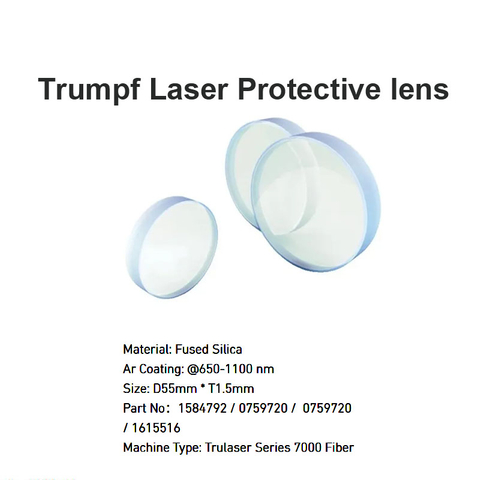Лазерная защитная линза Trumpf D55*T1,5 мм