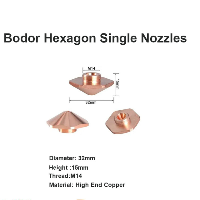 Одинарные сопла Bodor с шестигранной головкой