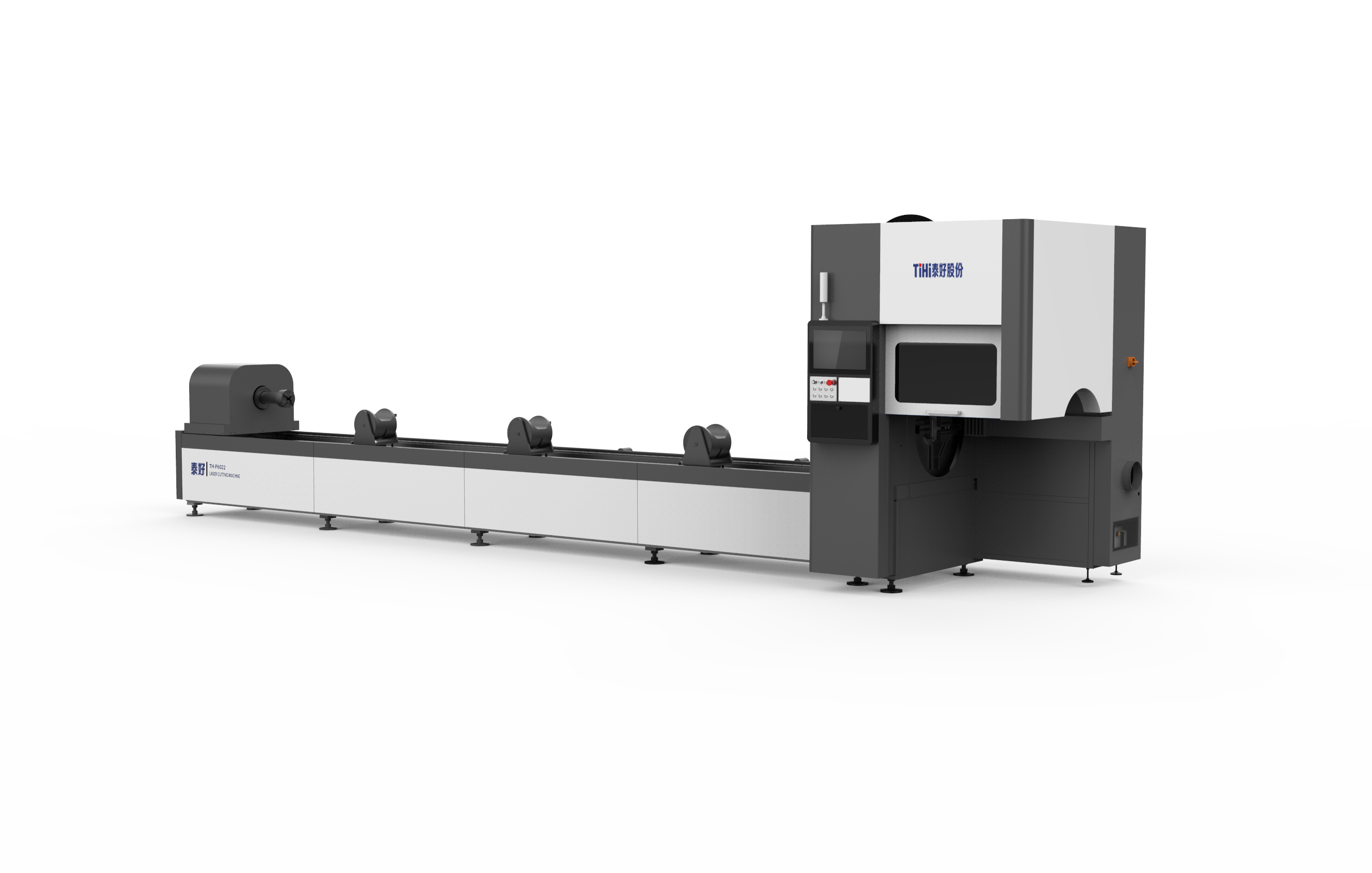Автоматическая загрузка волоконного лазерного резака с двойным патроном для труб круглого и квадратного сечения
