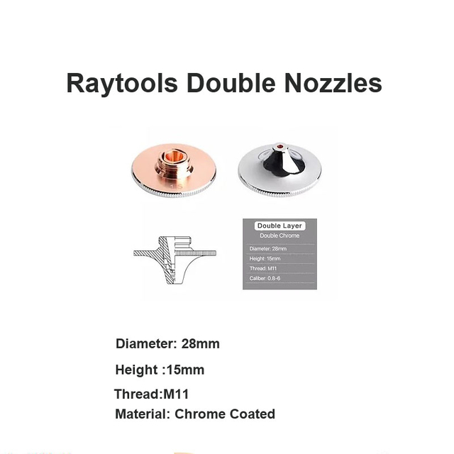 Двойные насадки Raytools, двойной слой, двойной хром