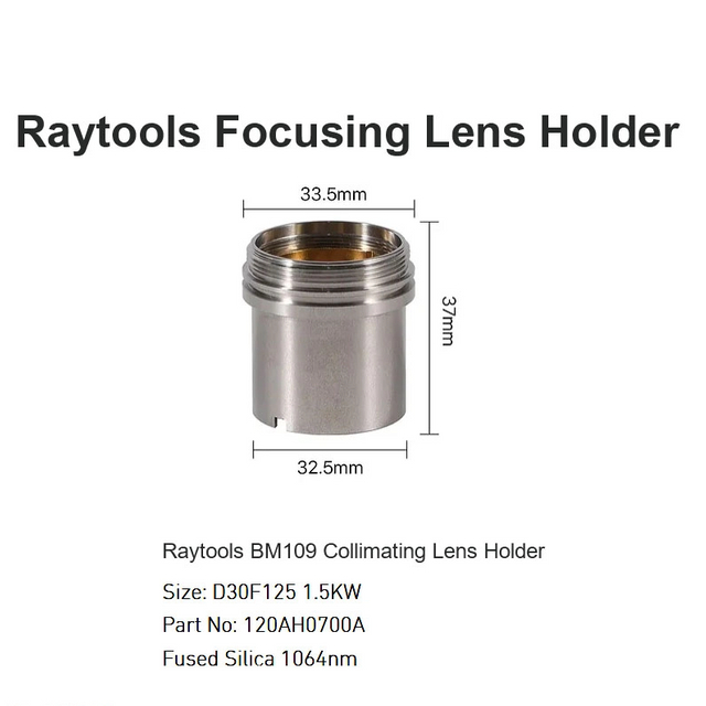 Raytools BM109 Держатель коллимационной линзы D30 F125 1,5 кВт