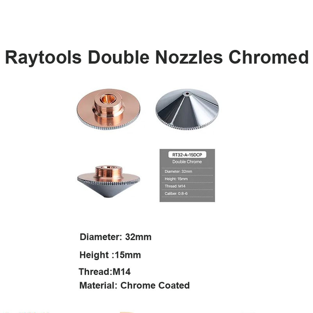 Двойные насадки Raytools, хромированные