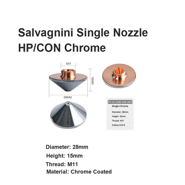 Salvagnini, одинарное сопло HP/CON, хром 