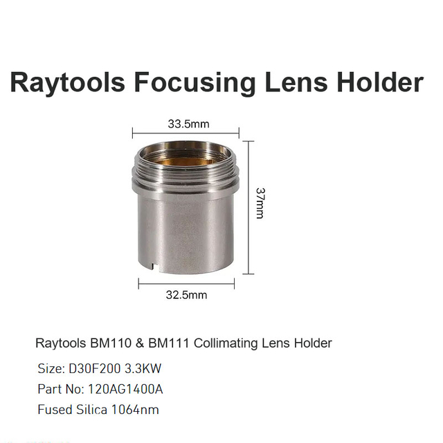 Держатель коллимирующей линзы Raytools BM110 и BM111 D30 F200 3,3 кВт