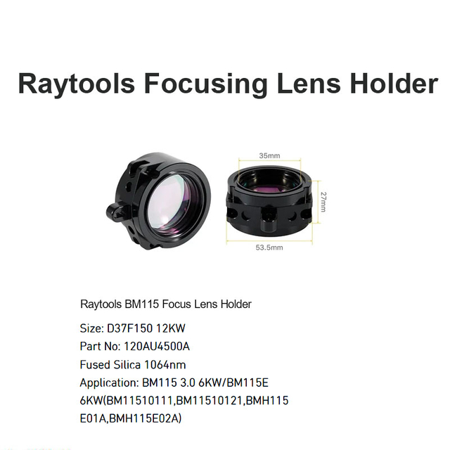 Raytools BM115 Держатель фокусирующей линзы D37 F150 12 кВт