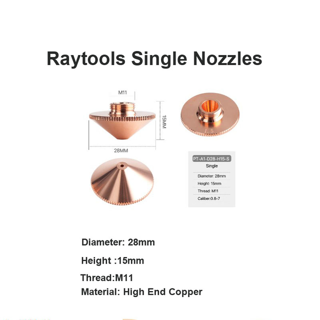 Одинарные насадки Raytools PT-A1-D28-H15-S