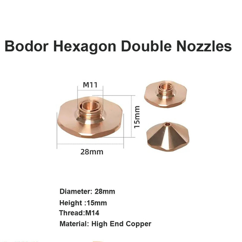 Шестигранные двойные насадки Bodor D28