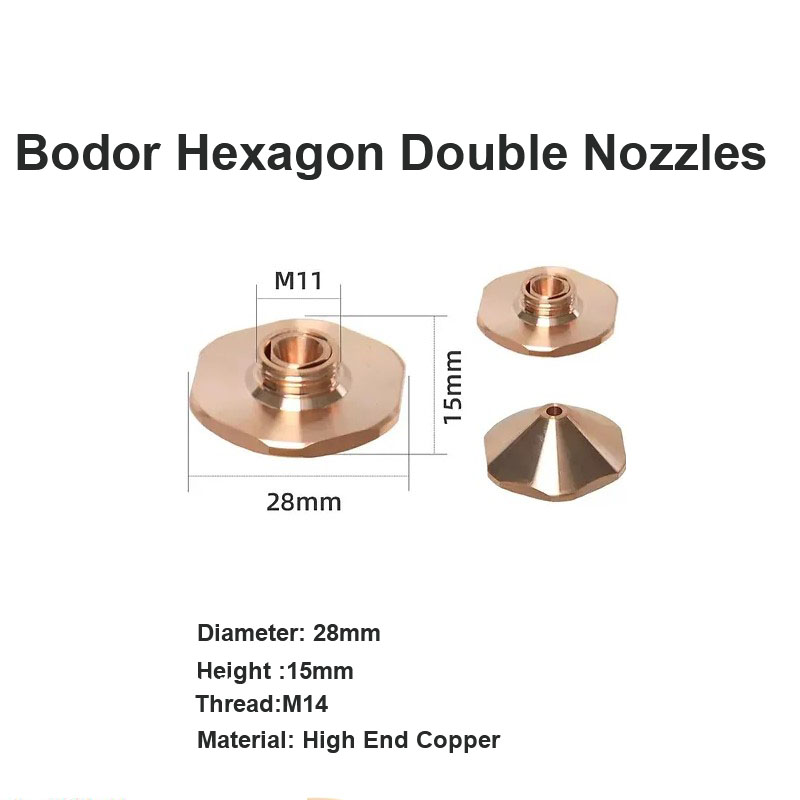 Шестигранные двойные насадки Bodor D28