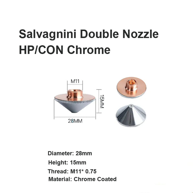 Двойное сопло Salvagnini HP&CON, хром